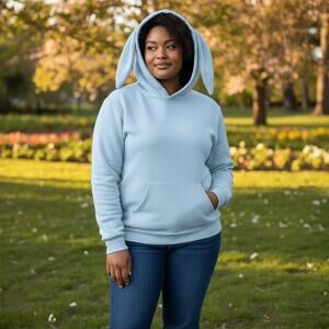 Bobs Burgers Kawaii Light Blue Bunny Ear Lightweight Hoodie XL